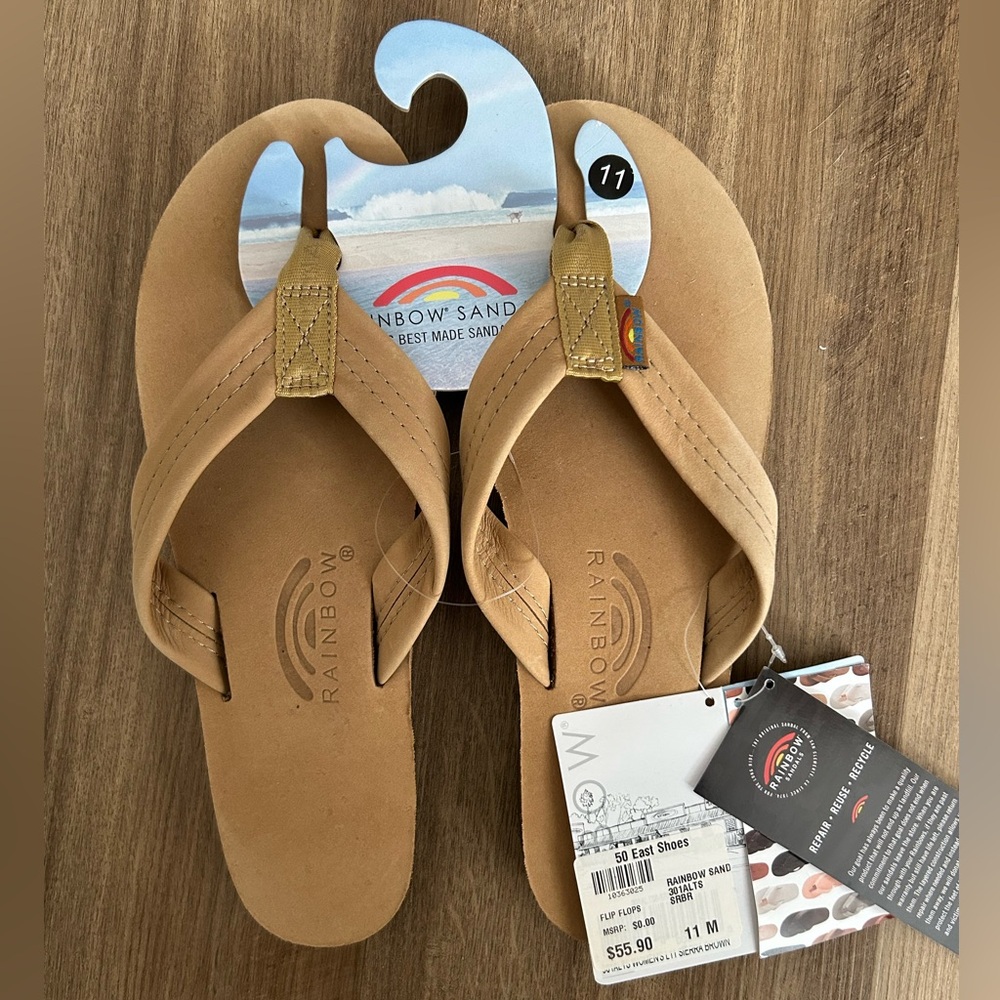 Ladies Rainbow flip-flops size 11 M. New with tags, never worn.